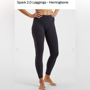 Title Nine Spark Herringbone Leggings in Blue